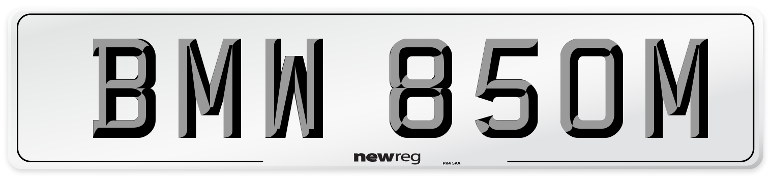 BMW 850M Number Plate from New Reg